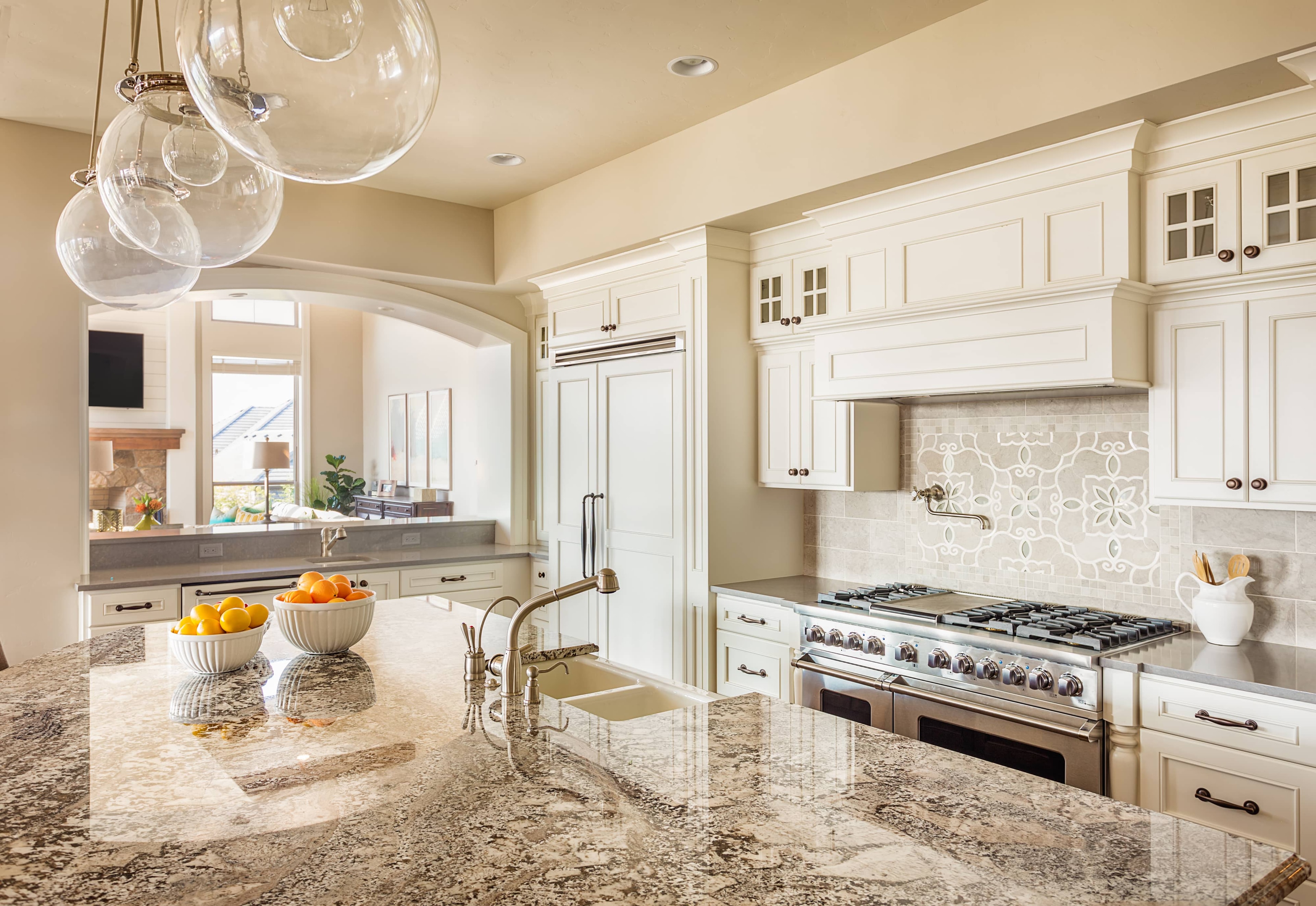 Remodeled Kitchen - White Cabinetry with Granite Countertops
